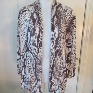 Chico's Non Button Linen Blend Blouse SZ 1 Juniors